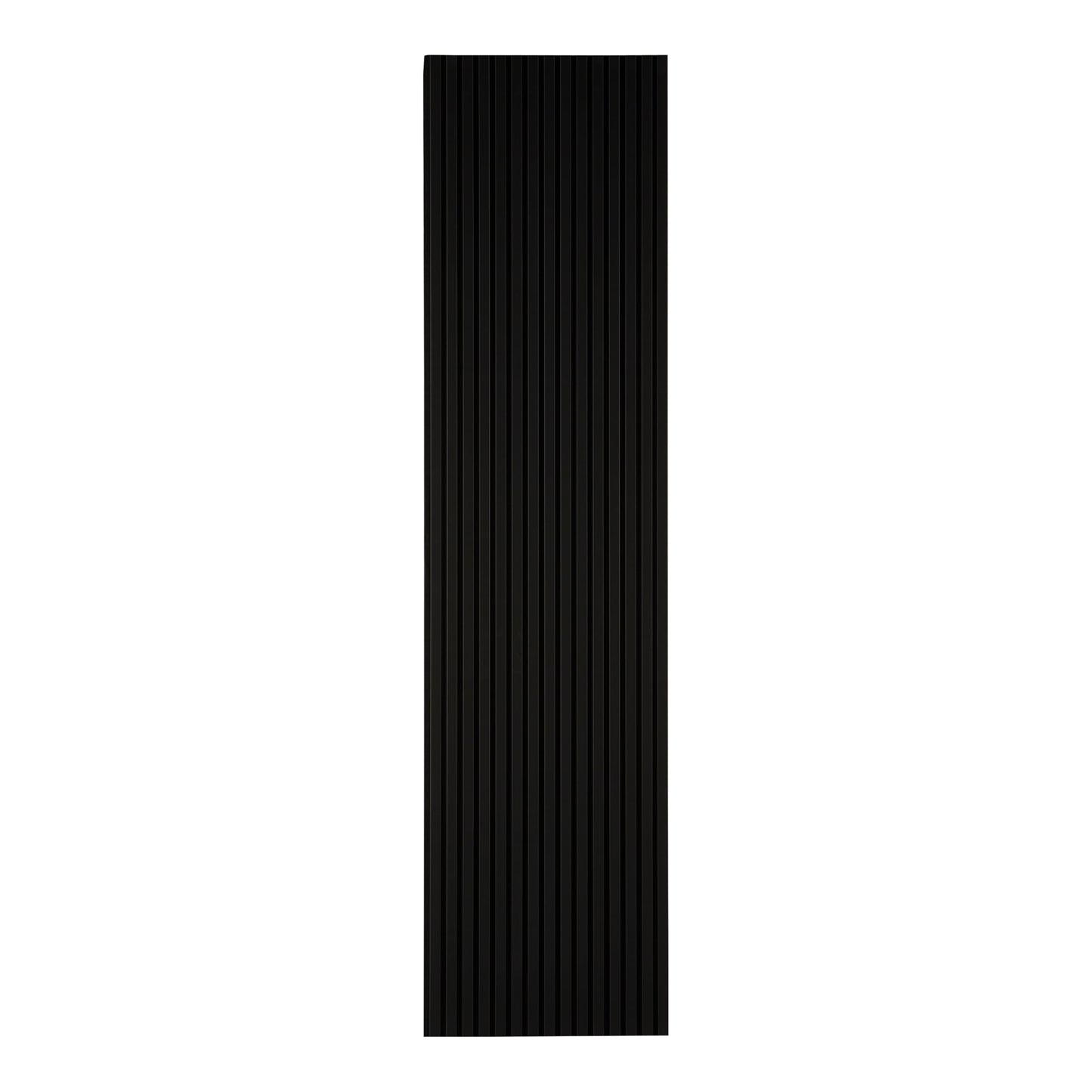 WVH Black Matte Acoustic Slat Wall Panels, Measures 94.49" x 25.20", Smooth Laminate Finish, Interior Decor for Walls & Ceilings, Noise Cancelling & Sound Absorbing for Home, Office & Bedroom, 2pcs