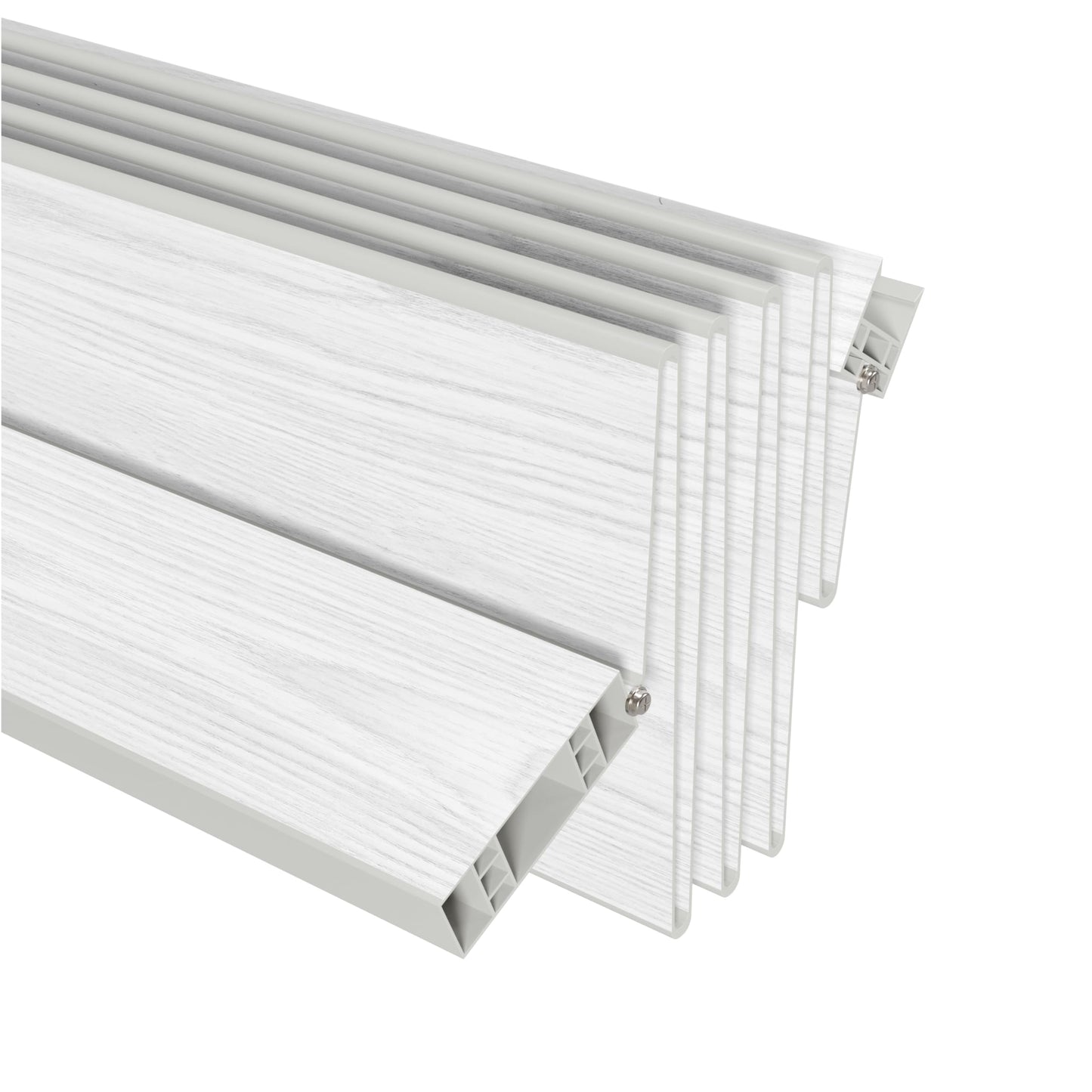 Techni Home Studio Series 32" W x 80" H PVC Foldable Accordion Door, Trimmable, Flexible Single Layer Panels, White Oak