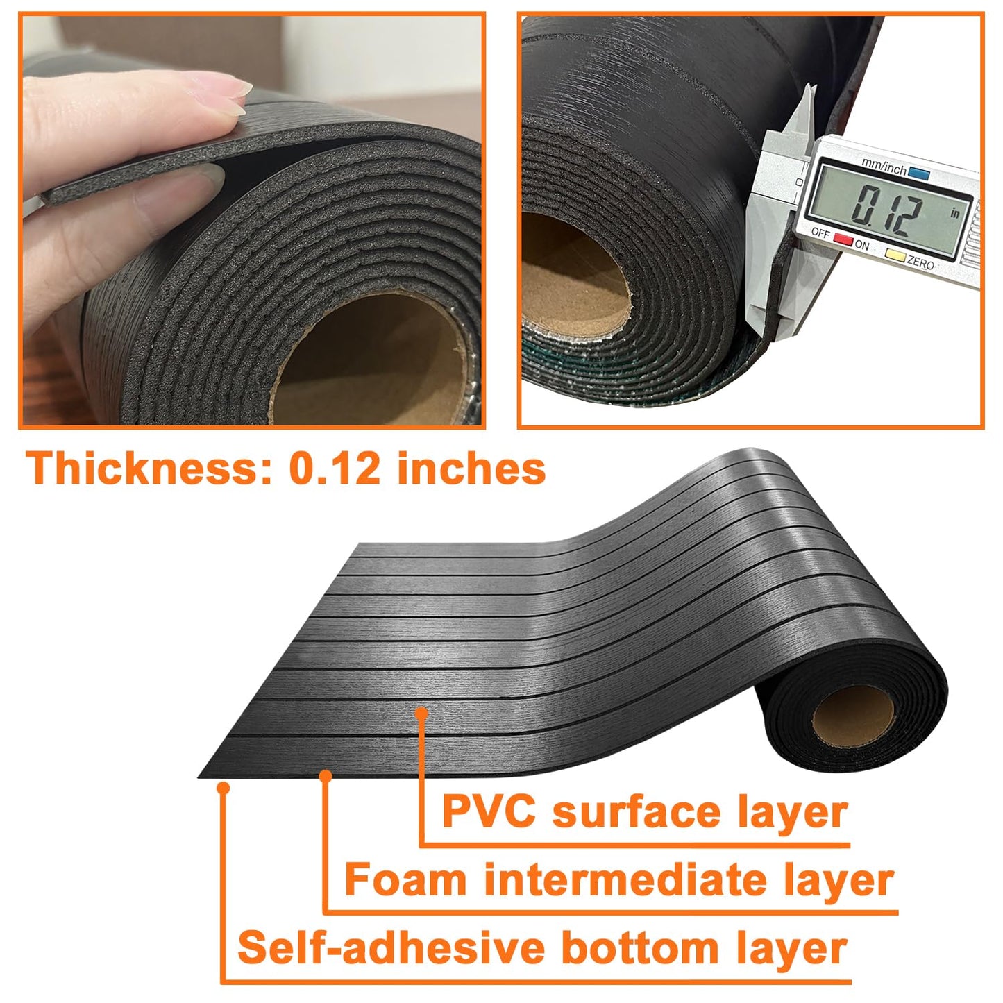 YLL YLL PVC Slat Wall Panel Peel and Stick 118"x 15.7" Faux Black Wood Grain Slat Panel Self-Adhesive Wallpaper Soundproof 3D Wall Panels