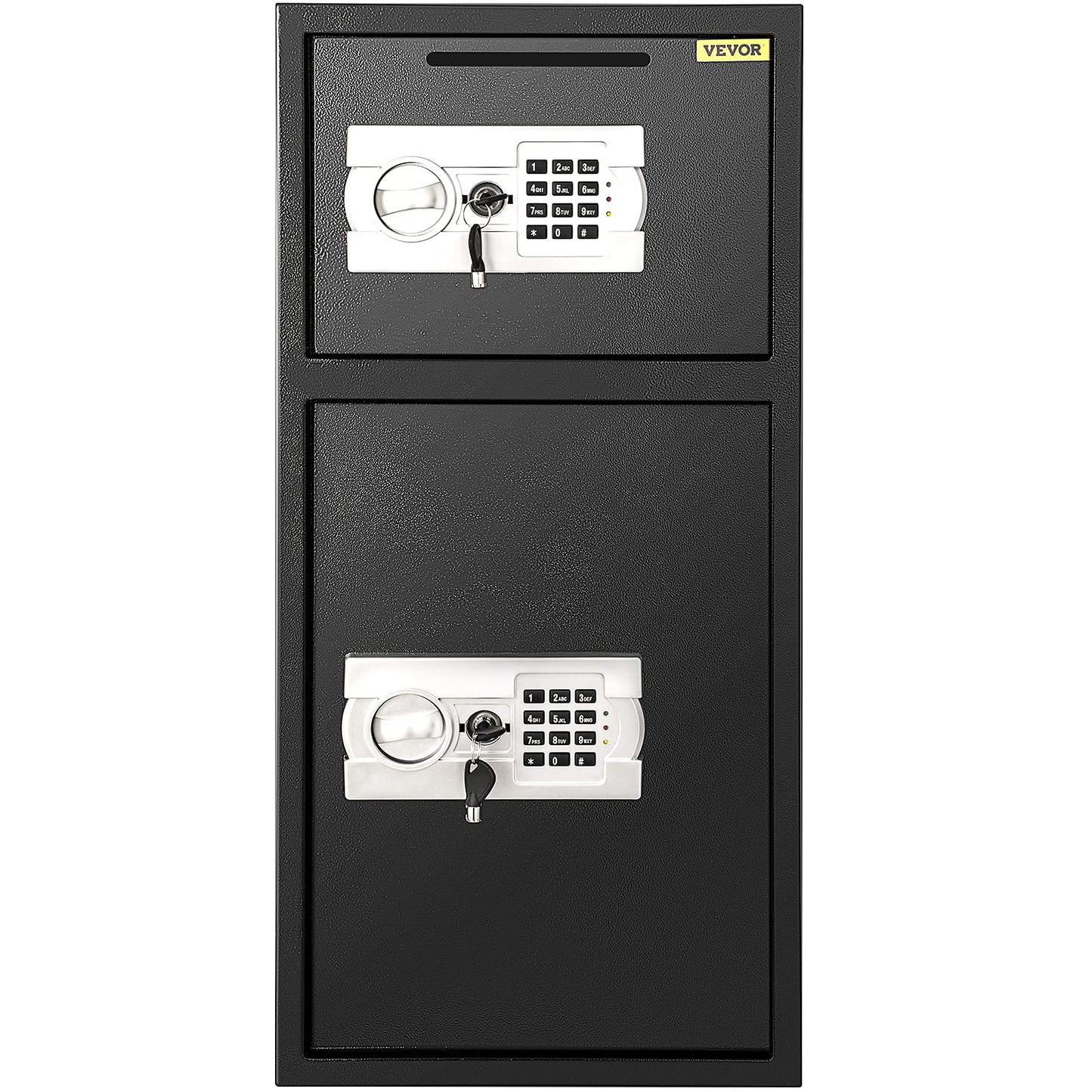 VEVOR Large Double Door Safe Box 29.5" x 13.8“ x 13.8" Steel Safe Box Strong Box with Digital Lock for Money Gun Jewelry Black