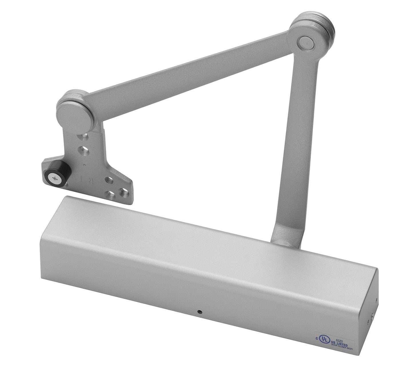Yale 2721 x 689 Door Closers, 2700, Aluminum Body, 689 Painted Aluminum Finish, Stop Arm, Full Cover, Door Sizes 1 to 6