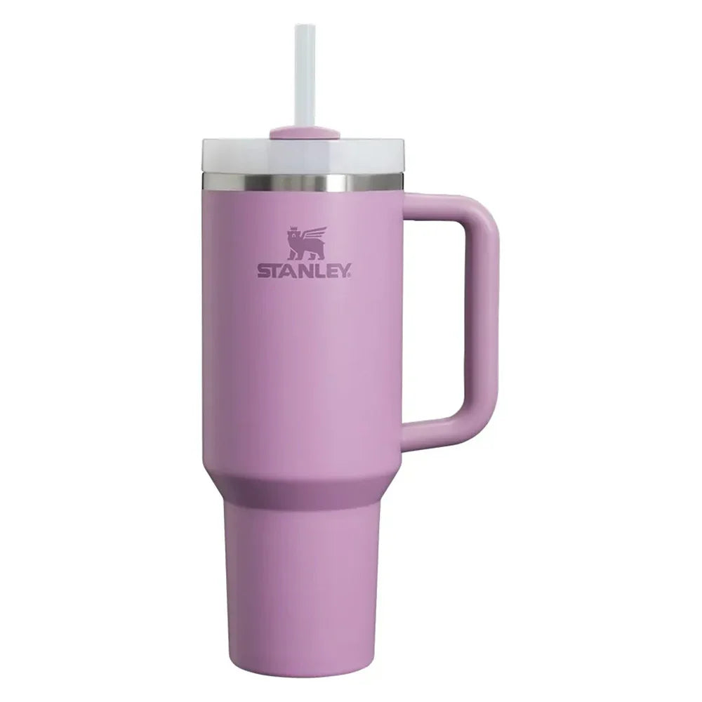 Pink Stanley 40oz Stainless Steel Vacuum Insulated Tumbler with Handle & Straw