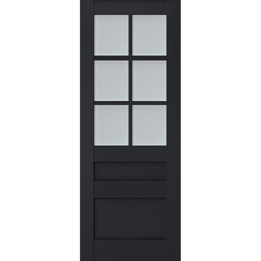 SARTODOORS Slab Barn Door Panel Frosted Glass | Veregio 7339 Antracite | Sturdy Finished Doors | Pocket Closet Sliding-32 x 84"