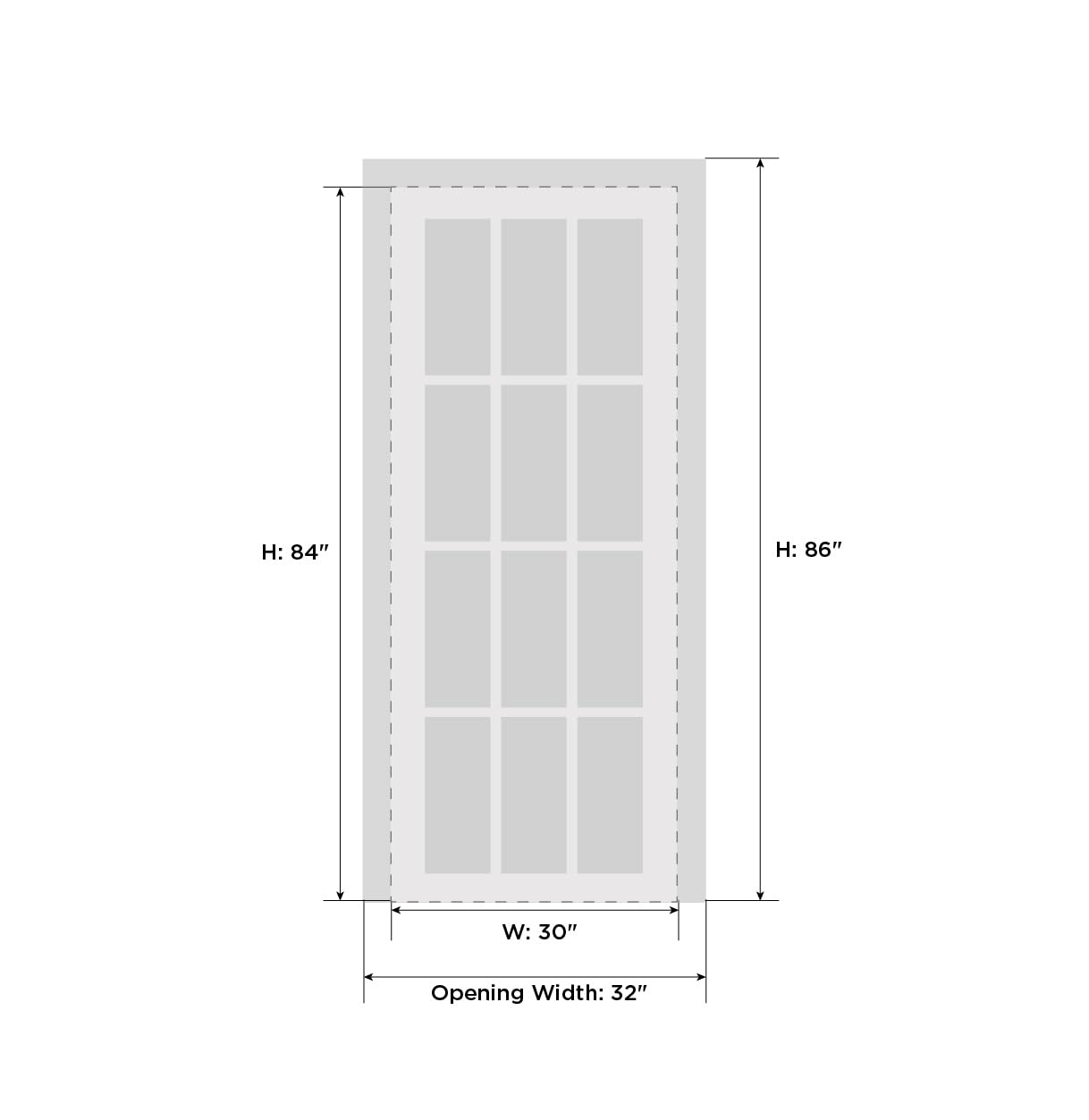 SARTODOORS Lite Opaque Glass Door 30x84 | Planum 2102 Chocolate Ash | Frames Trims Satin Nickel Hardware | Solid Core Wood Doors