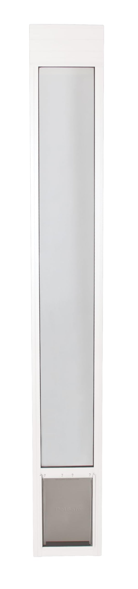 PetSafe 1-Piece Sliding Glass Pet Door for Dogs & Cats - Adjustable Height 91 7/16" to 96" - Medium, White, No-Cut DIY Install, Aluminum Patio Panel Insert, Great for Renters or Seasonal Installation