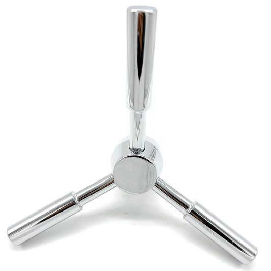 YOSEC Chrome 3 Spoke Gun Safe Handle for Rifle Safe, Deposit Safe and ATM Vault Doors
