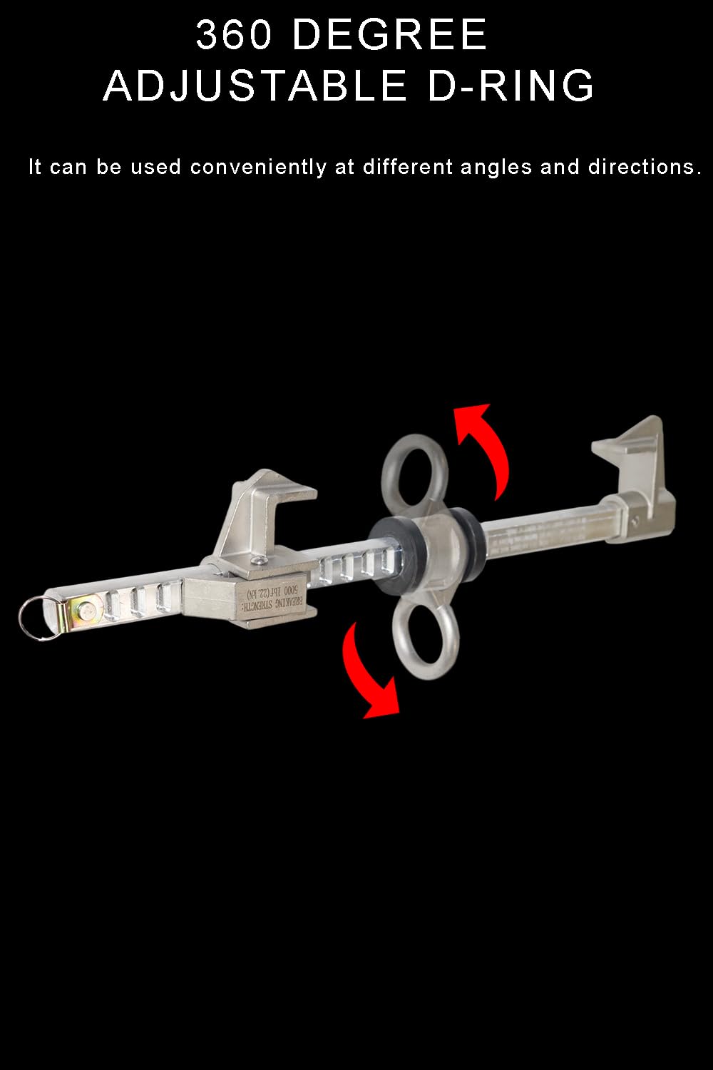 Bucamao Aluminum Horizontal Beam Anchor, Fits 4 to 14.6 Inch, Sliding Beam Anchor Easy Installation | OSHA and ANSI Compliant