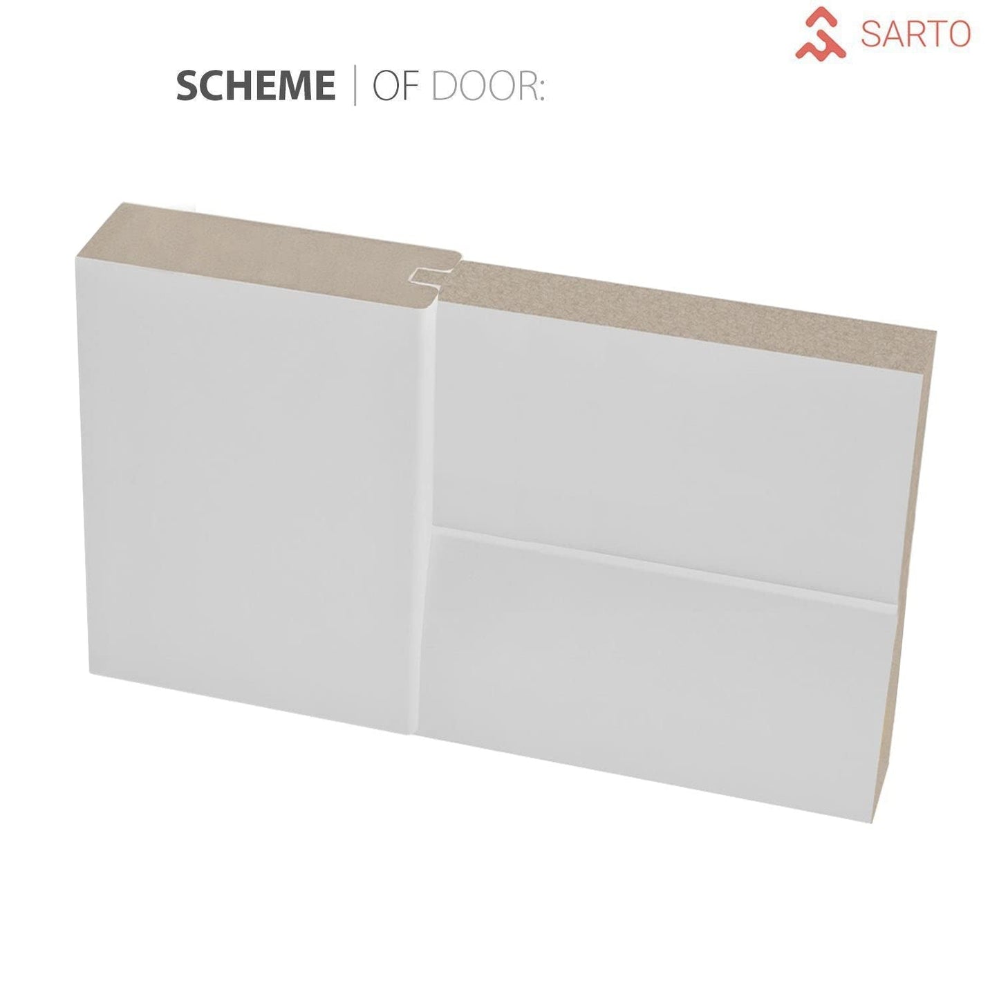 Sliding Closet Door SARTODOORS Quadro 4088 Bypass Interior Doors with Frosted Glass, MDF, 72x80, Black, Modern Style Hardware Included