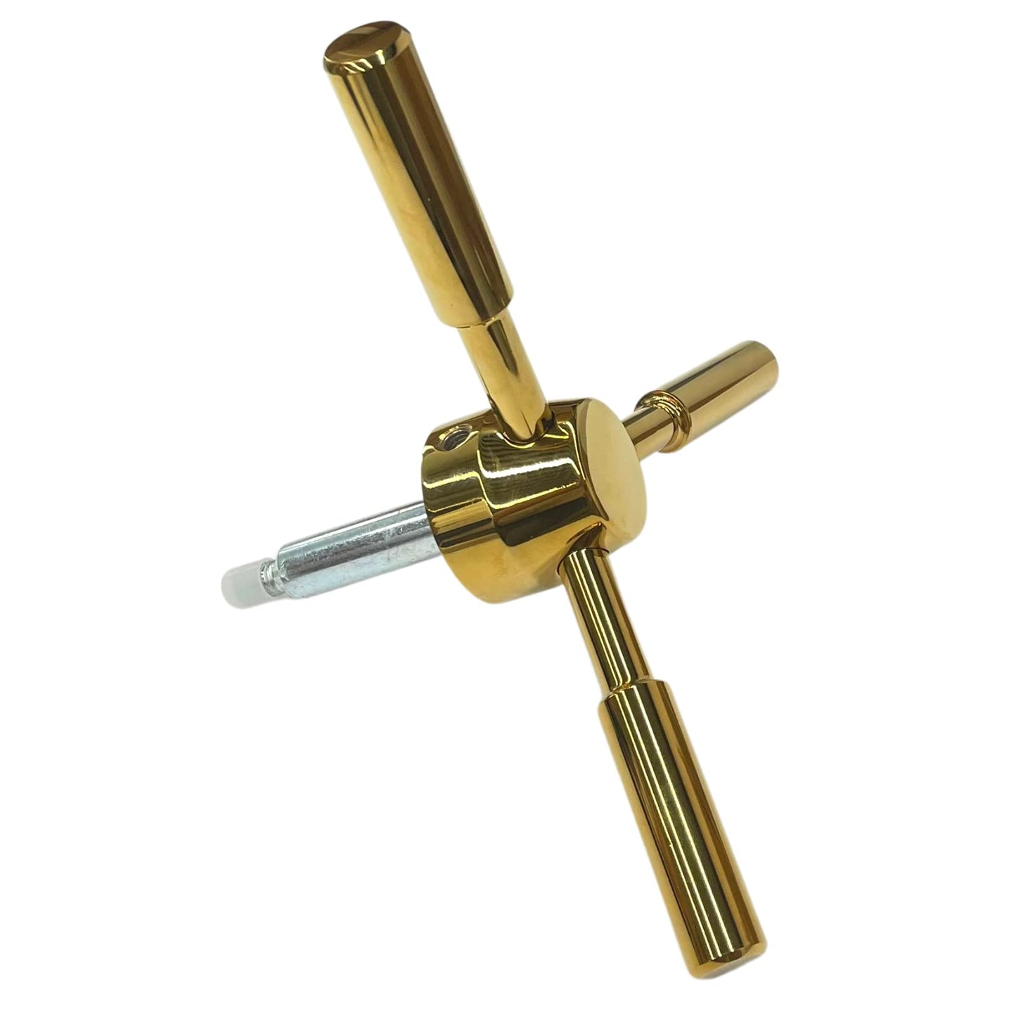 WAH LIN PARTS 3 Spoke Gun Safe Handle Replacement, Gold Finish Heavy-Duty Handle for Safe Box, Gun Safes, Vault Doors, Gun Safes,Fireproof safes and Vault Doors