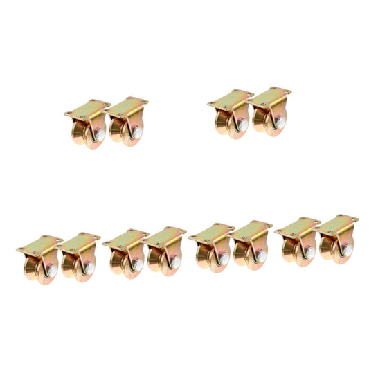PRETYZOOM 12pcs Heavy-Duty Type Pulley Block for Sliding Doors Steel Rail Wheel for Courtyards Rolling Shutters and Furniture Easy Reduction and Practical Replacement