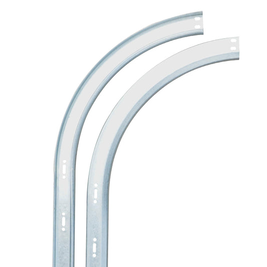 GLIMOVA w/12 Radius Garage Door Track for 7' Door | Total Length 8.5FT Garage Curved Track | Suits 2" Pulley | 1.5mm 20 Gauge Steel | Pair