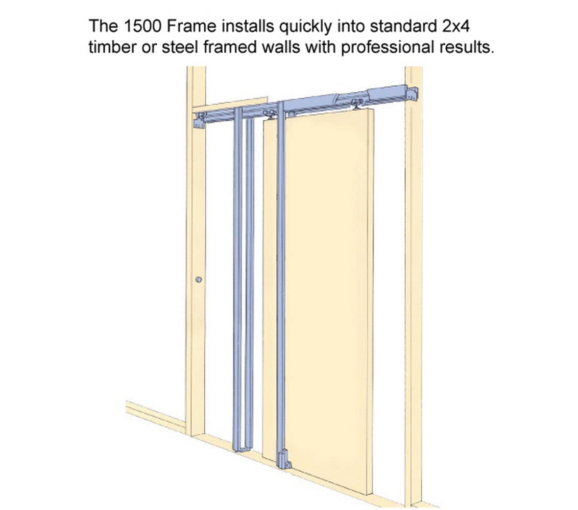 SARTODOORS Felicia 3599 | Interior French Single Pocket Door with Clear Glass, Wooden, 30x96, White, Classic Style | Hardware Included