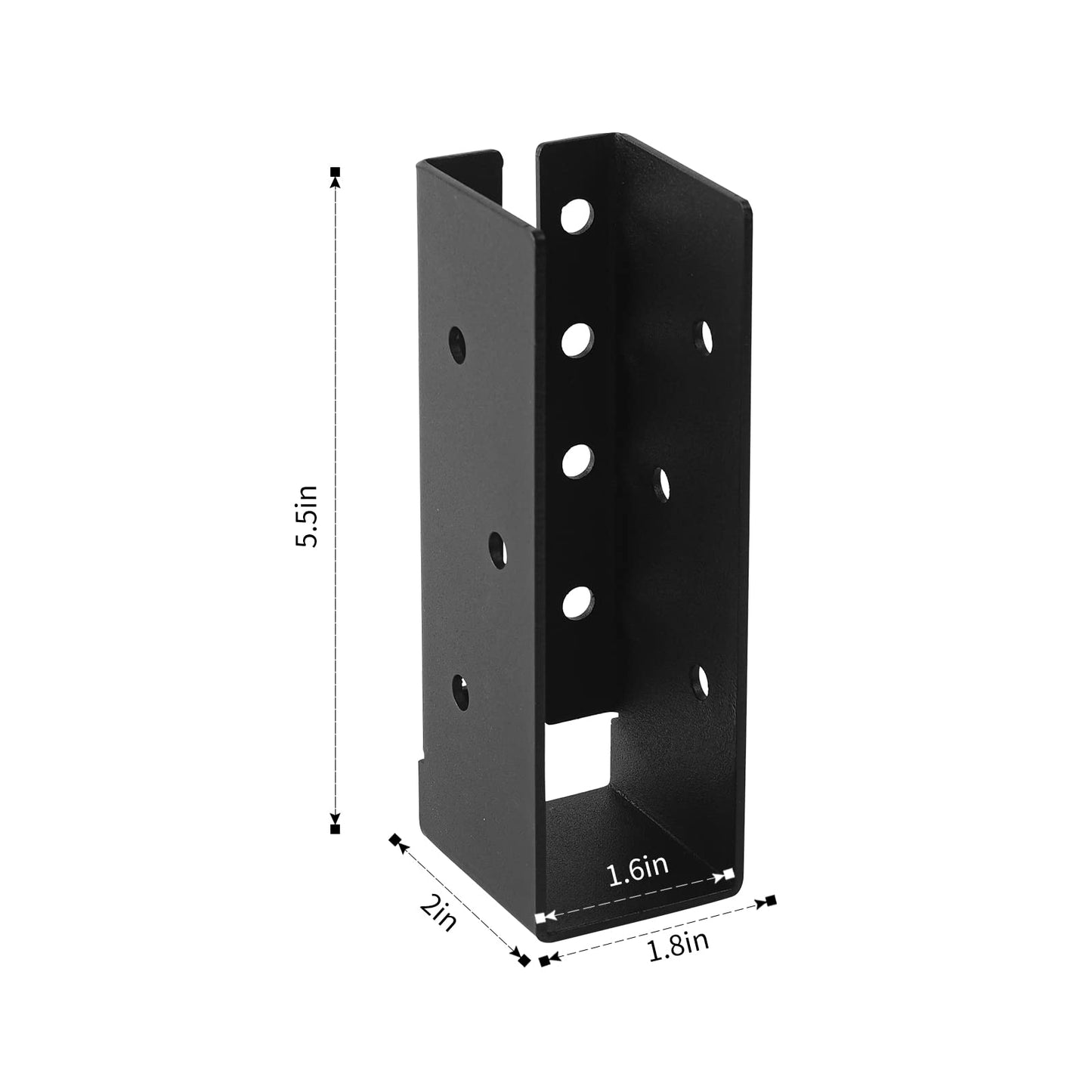 AXWHYS Concealed Joist Hangers, 24 Pcs of 2"x6" Outdoor Trim Concealed Flanges, Q235B Steel Powder Coated Concealed Mount Joist Hangers for 2"x6" Beam Swing…