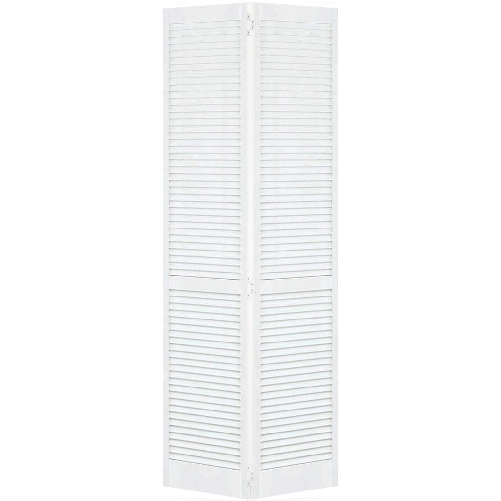 Kimberly Bay Closet Door, Bi-fold, Traditional Louver-Louver White (80x36)