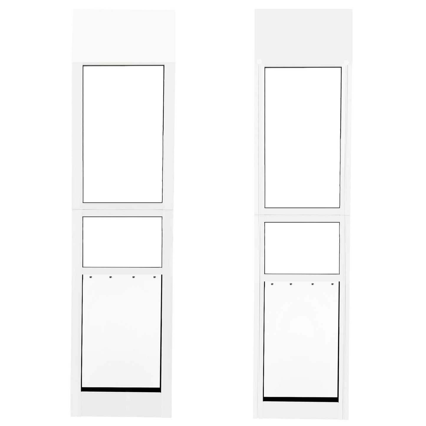 Extra Large Dog Door for Sliding Door,Adjustable Height 75.98"-81.1",Dog Door for Sliding Glass Doors XL,All-Metal Framed & Panel with Rotating Screws Can Slide Up and Down Along The Track