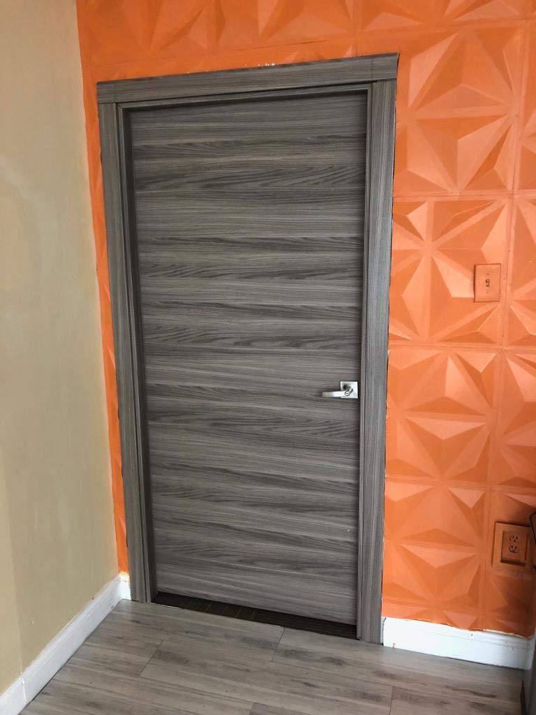 SARTODOORS Planum 0010 Interior Door Slab 36" x 96" Closet Sliding Flush Wood Ginger Ash No Pre Drilled