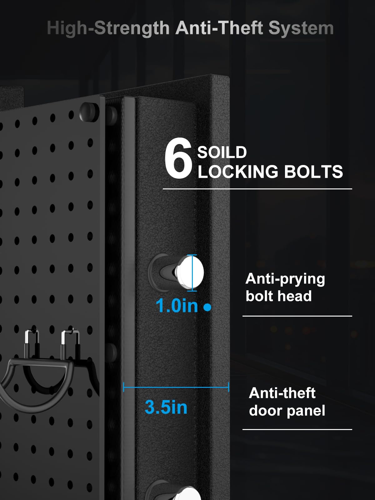 TIGERKING 8.78 Cu Ft Fireproof and Waterproof Safe with Digital Lock, DIY Pegboard Door, Heavy-Duty Steel Large Floor Safe for Home & Office, 40-Min 1200°F Fireproof & 72-Hr Waterproof Protection