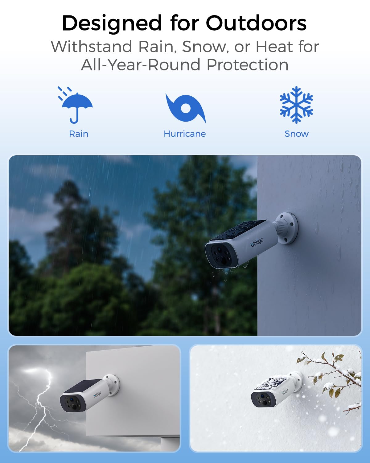 obligz Solar Security Cameras Wireless Outdoor, 4MP Cameras for Home Security Camera System, 64GB Local Storage, No Subscription, Easy Setup, Color Night Vision, 2.4 & 5G WiFi, 2-Cam Kit