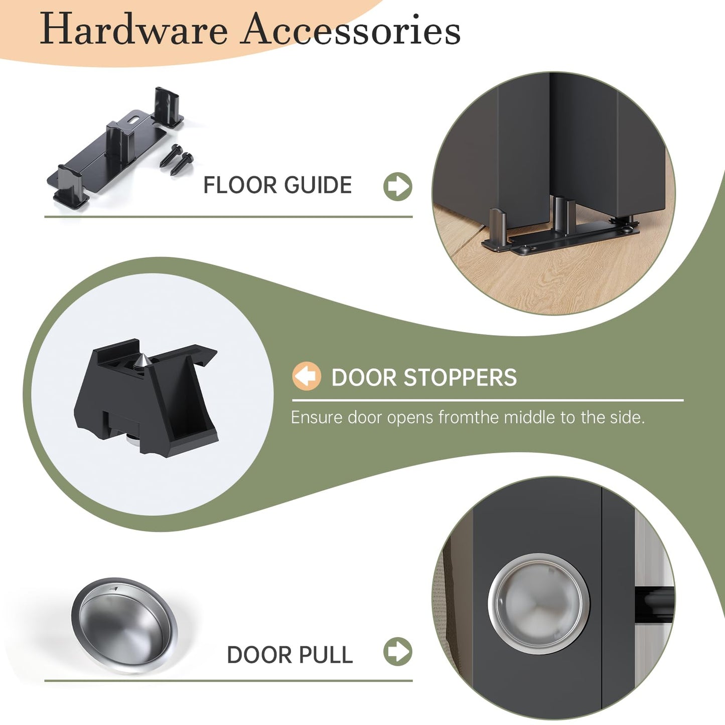 EaseLife 12FT/144in Bypass Double Sliding Pocket Door Hardware Kit,Commercial Grade,Aluminum,Bypassing Wardrobe Closet Door Track for 4 Door System,Slide Smoothly Quietly,Easy Install,No Door