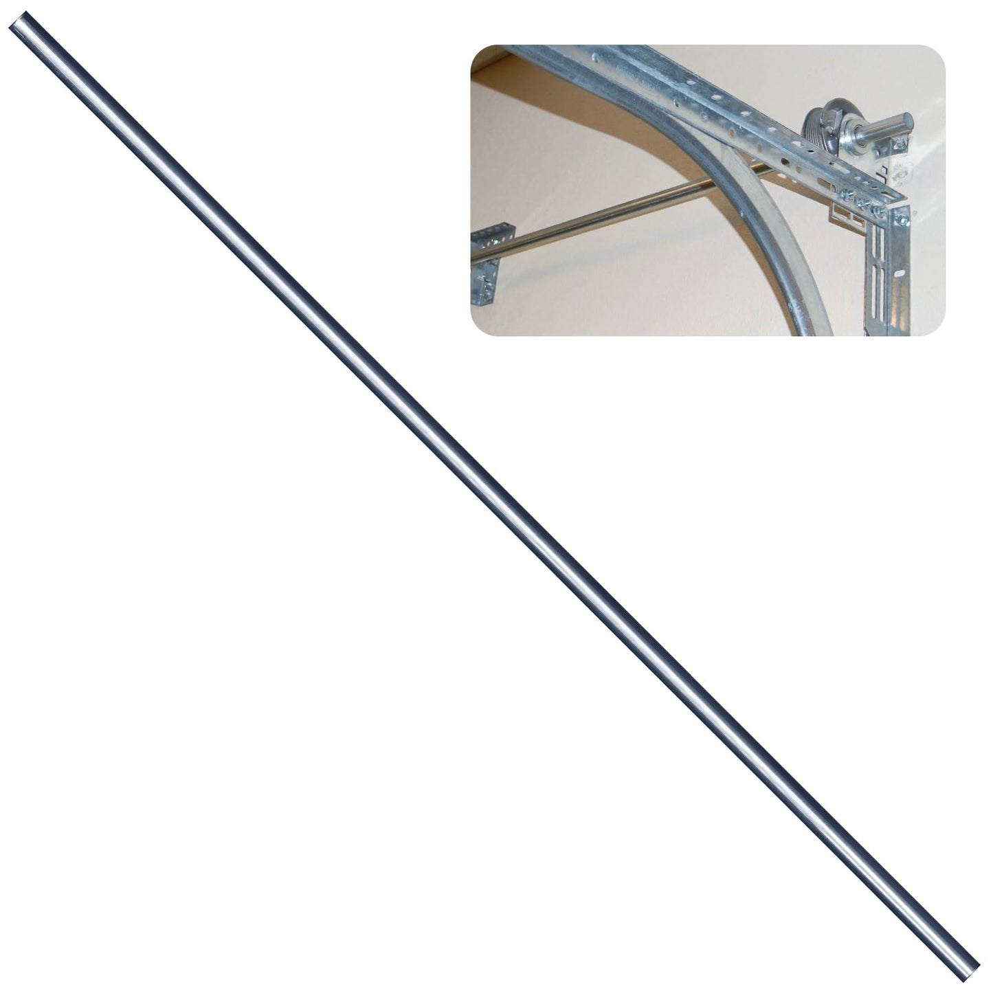 LAJIAOZ Heavy-Duty Garage Door Torsion Tube, Garage Door Tube Shaft 11 Gauge Hot Rolled Steel Shaft - Universal Fit for 8FT Residential & Commercial Doors, Easy Installation(1"*106"(8Ft10Inch))