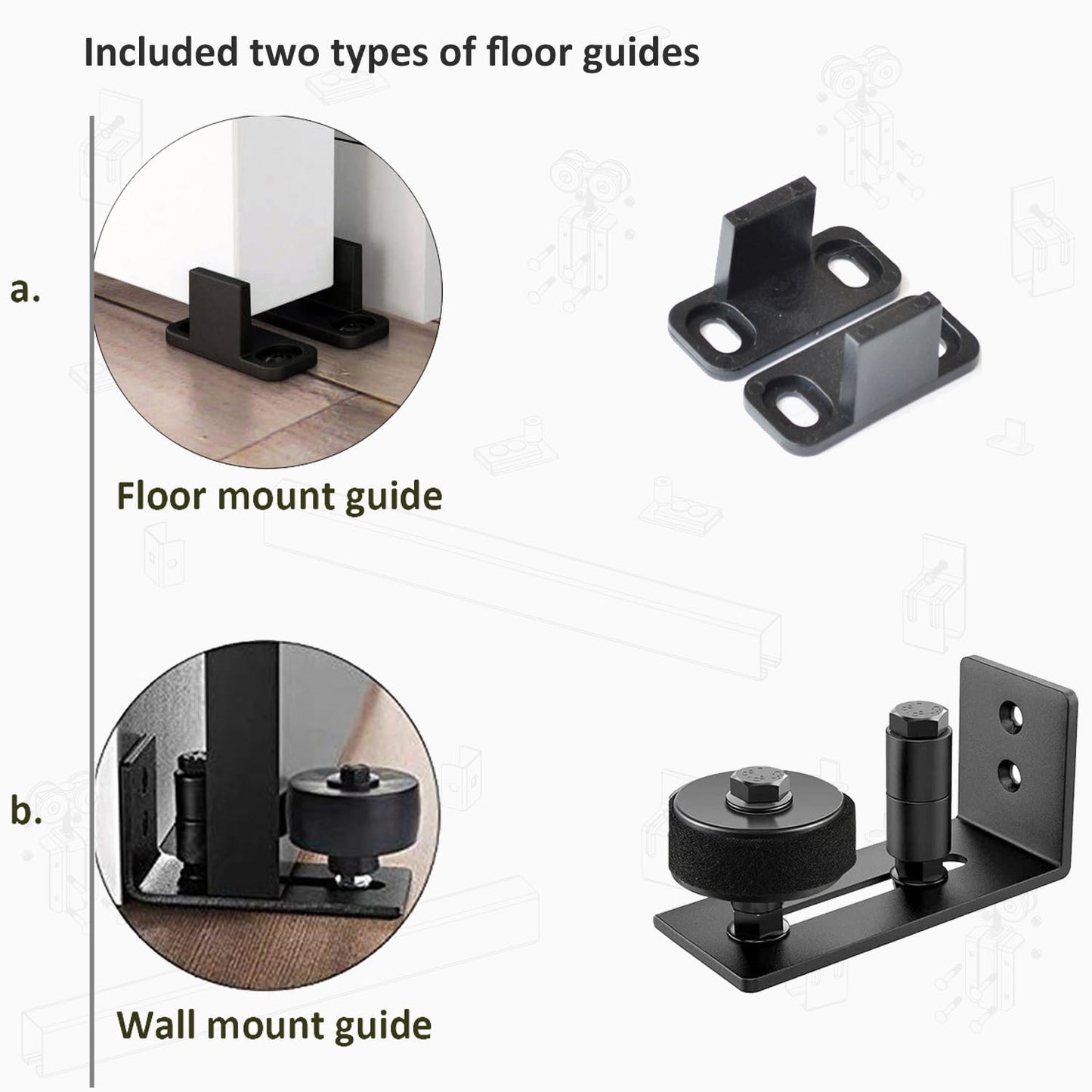 DIYHD 13FT Exterior Double Sliding Barn Door Hardware,Heavy Duty Wall Mount Box Track Kit for Outdoor Use,MAX Load 300lbs,Kit to Hang 2 Doors(Fit 39" X 2 Door)