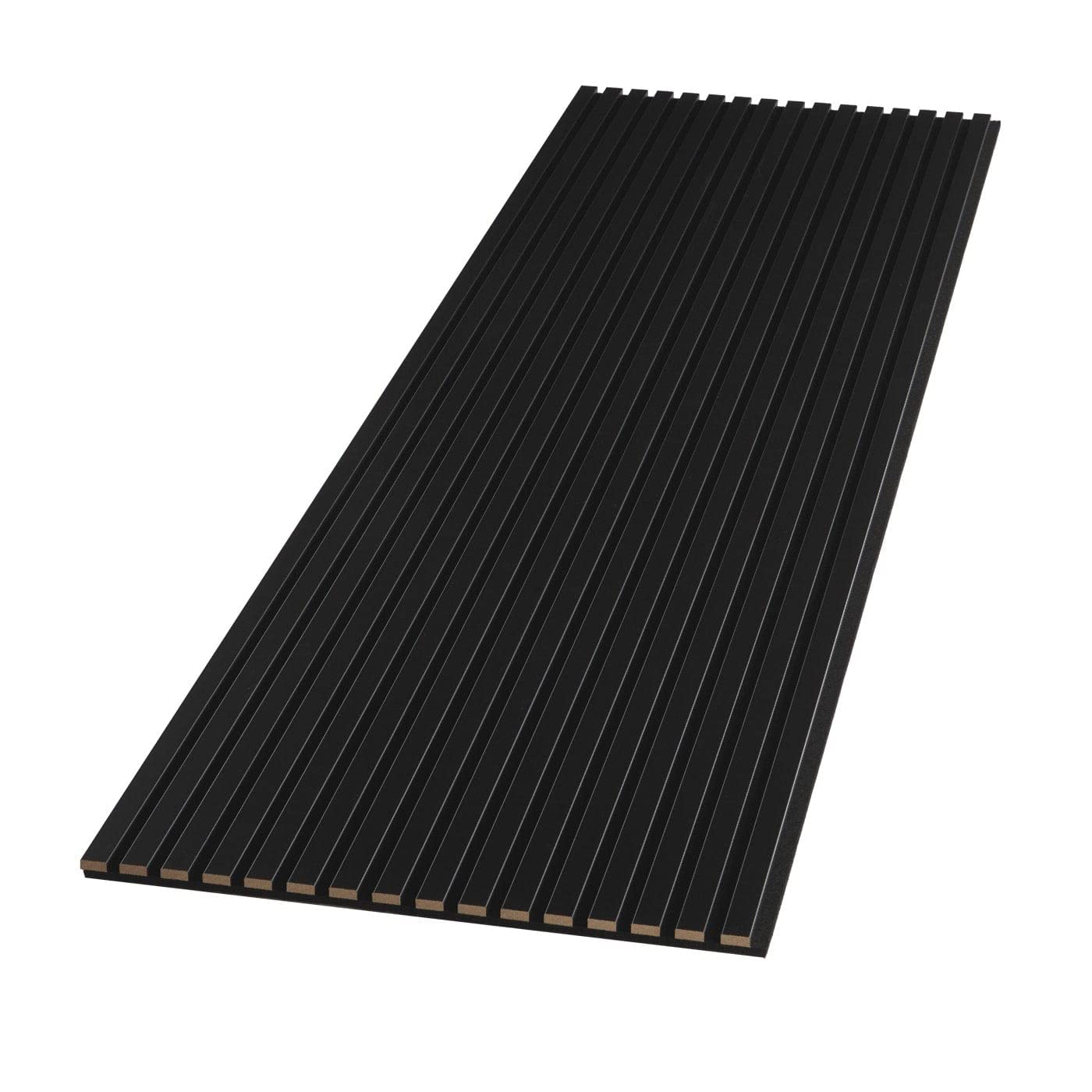WVH Black Matte Acoustic Slat Wall Panels, Measures 94.49" x 25.20", Smooth Laminate Finish, Interior Decor for Walls & Ceilings, Noise Cancelling & Sound Absorbing for Home, Office & Bedroom, 2pcs