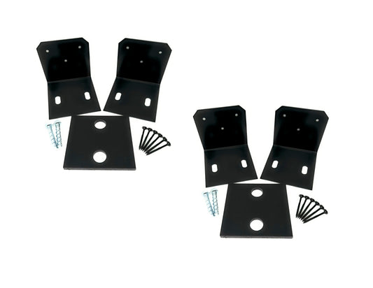 J.H. Yoder Timbers 8x8 Post Beam Base Kit - Black Powder-Coated Heavy Duty 7 Gauge Aluminum - Adjustable 7.25" - 8.25" - Hidden Concrete Anchors - Includes All Hardware - 2 Pack - Made in the USA