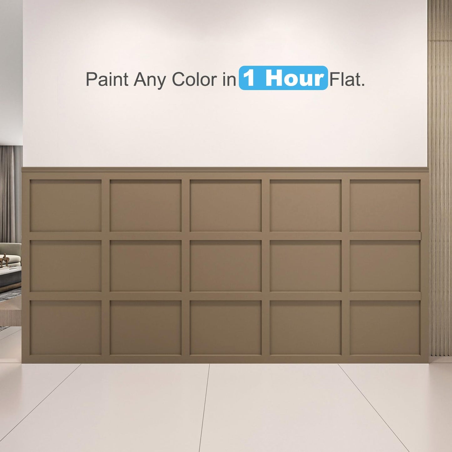 Art3d Precut Board and Batten Wainscoting Panel Kit Covers 10Ft. - Paintable Molding Trim Slat with Edge Strip, Ready to Assemble Accent Wall Decor for Living Room Dining Room Hallway, White