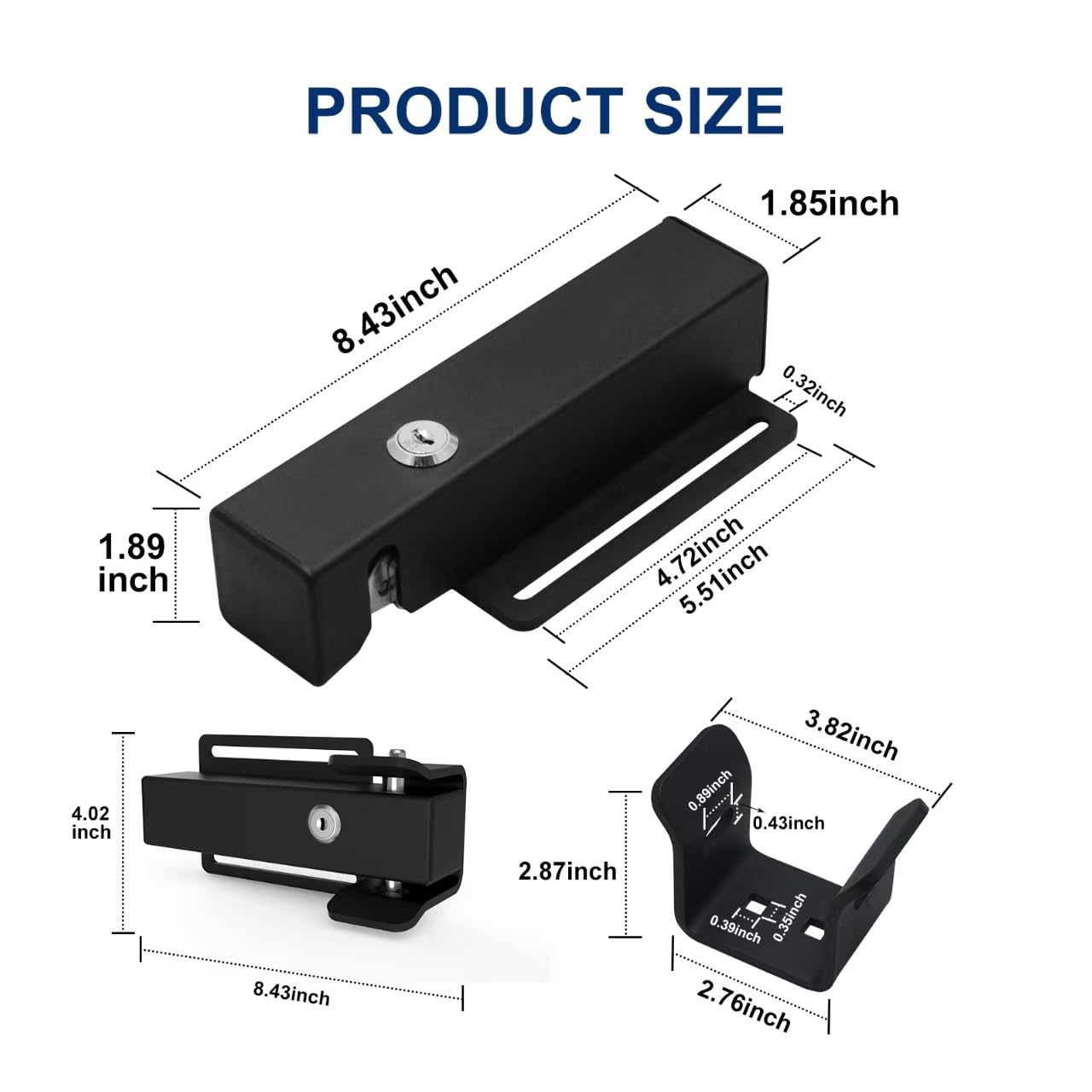 X X-HOUSE Universal Automatic Electric Gate Lock Gate Operator System Device Safe Security Gate Lock Work for DC 12/24V Swing Gate Opener, Compatible with Mighty Mule, JUJIANG, Topens, CO-Z,Gyxel