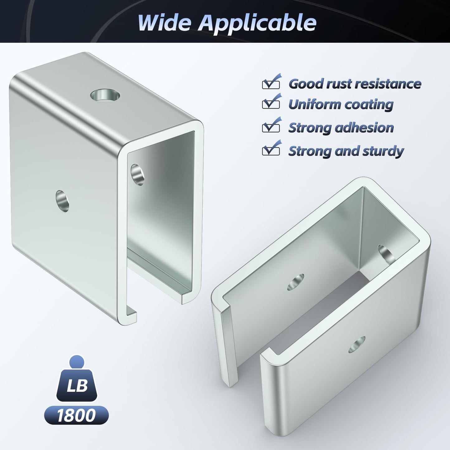 SKTREX Strut Channel Connector Extend Bracket Connection for use with 1-5/8" Wide and 1-5/8" Height Strut Channel