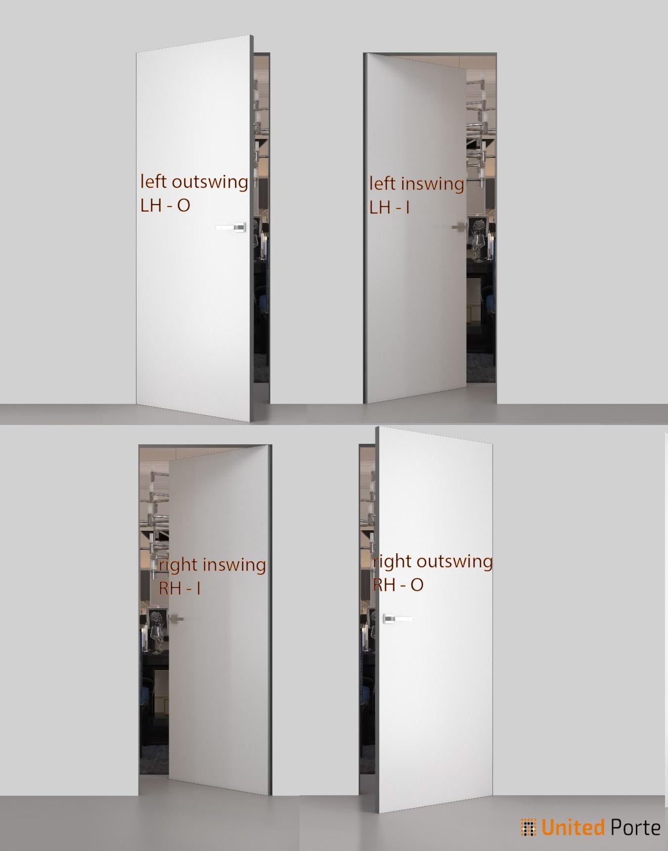 SARTODOORS Interior Invisible Solid Hidden Door with Handle | Planum 0010 Primed with Black Hidden Frame 24" x 80" Right-Hand Inswing | Concealed Hinges Lock Handle | Modern Wood Frameless Doors