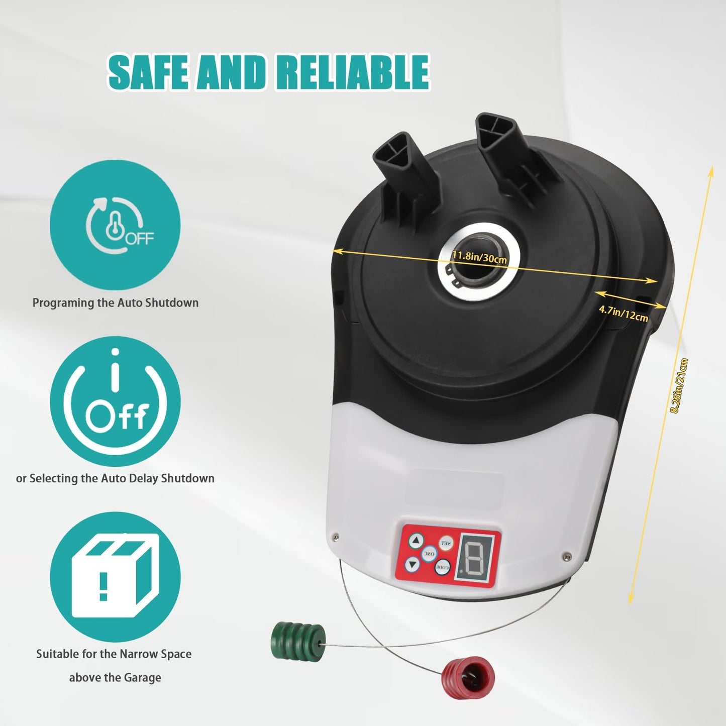 Automatic Roll Up Door Opener,Commerial Garage Roller Door Opener, Powerful 800N Motor Roller Door Opener for Garage Warehouse Store Barn Farm-Not Fit Flap