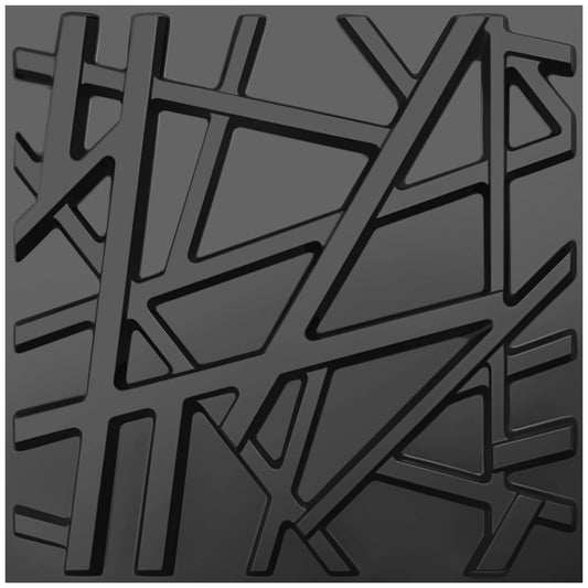 LEVOWAY 33 Pack 3D Wall Panels for Interior Wall Decor, 12''x12'' Black Accent Textured Wall Panels, Wall Covering Panles for Living Room, Gaming Room, TV Background, Cover 32 Sq.Ft