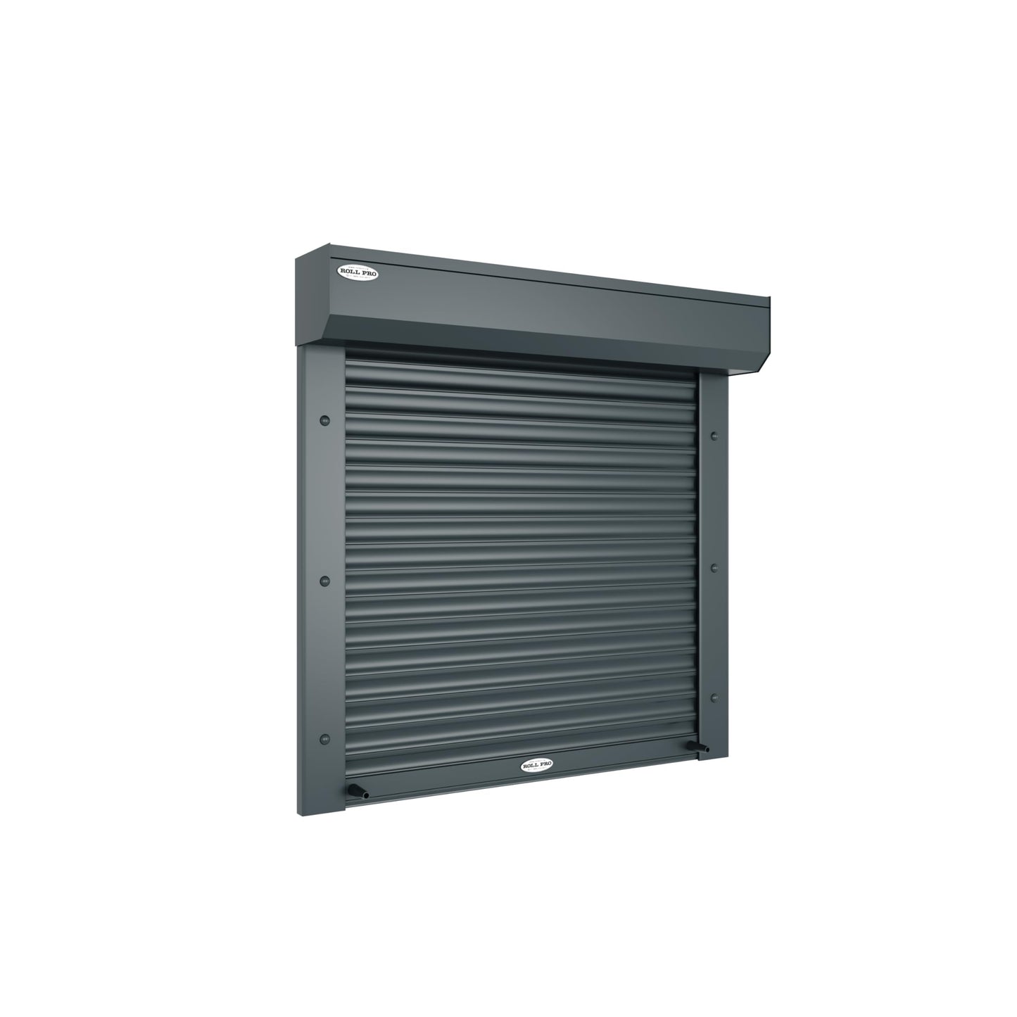 Motorized Radio Security Aluminum Rolling Roll Up Shutter, Window Blind Shades, Window Roll Up Shutter Blackout | Brown (Anthracite Grey)