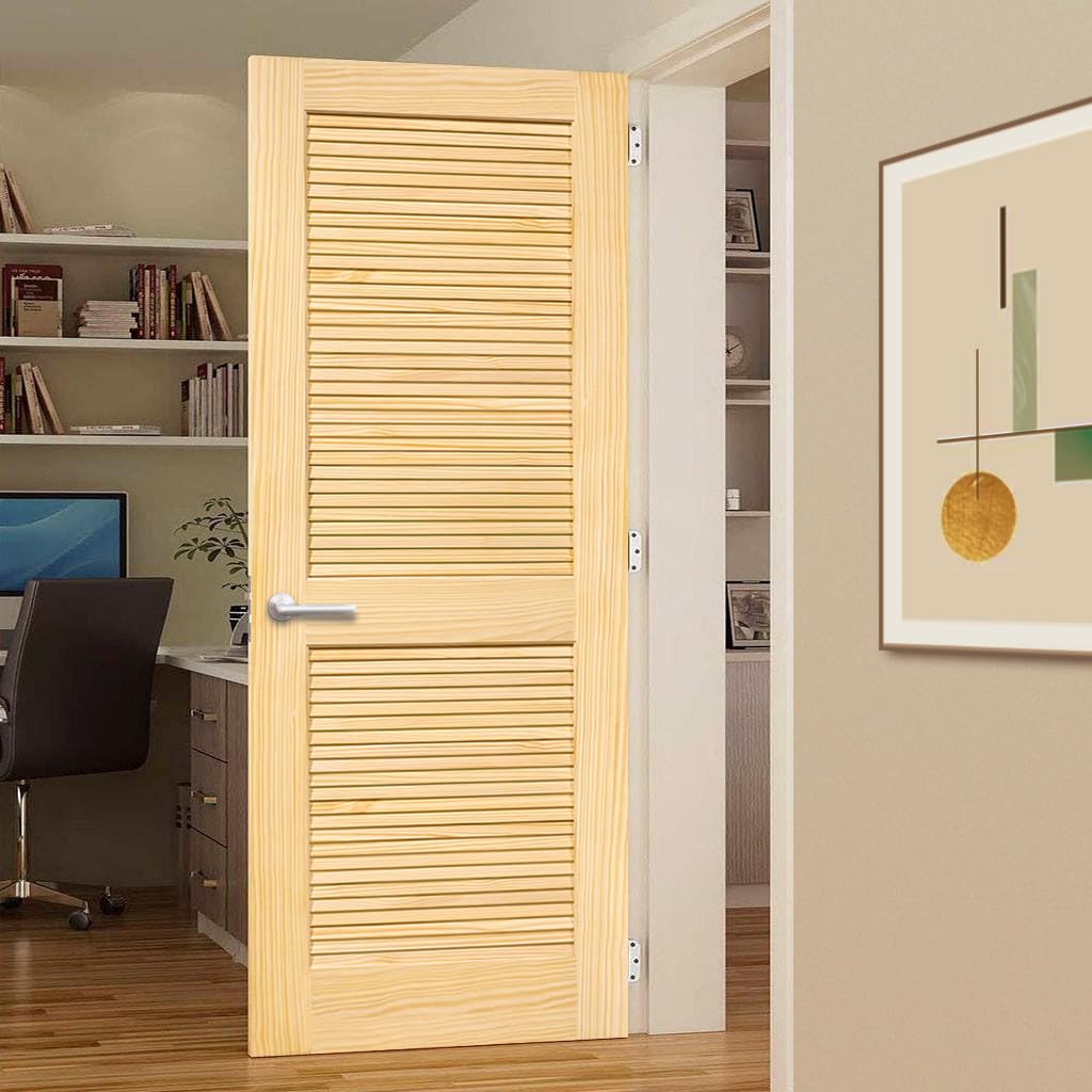 Kimberly Bay Traditional Louver Louver Solid Pine Unfinished Interior Door Slab (18x80)