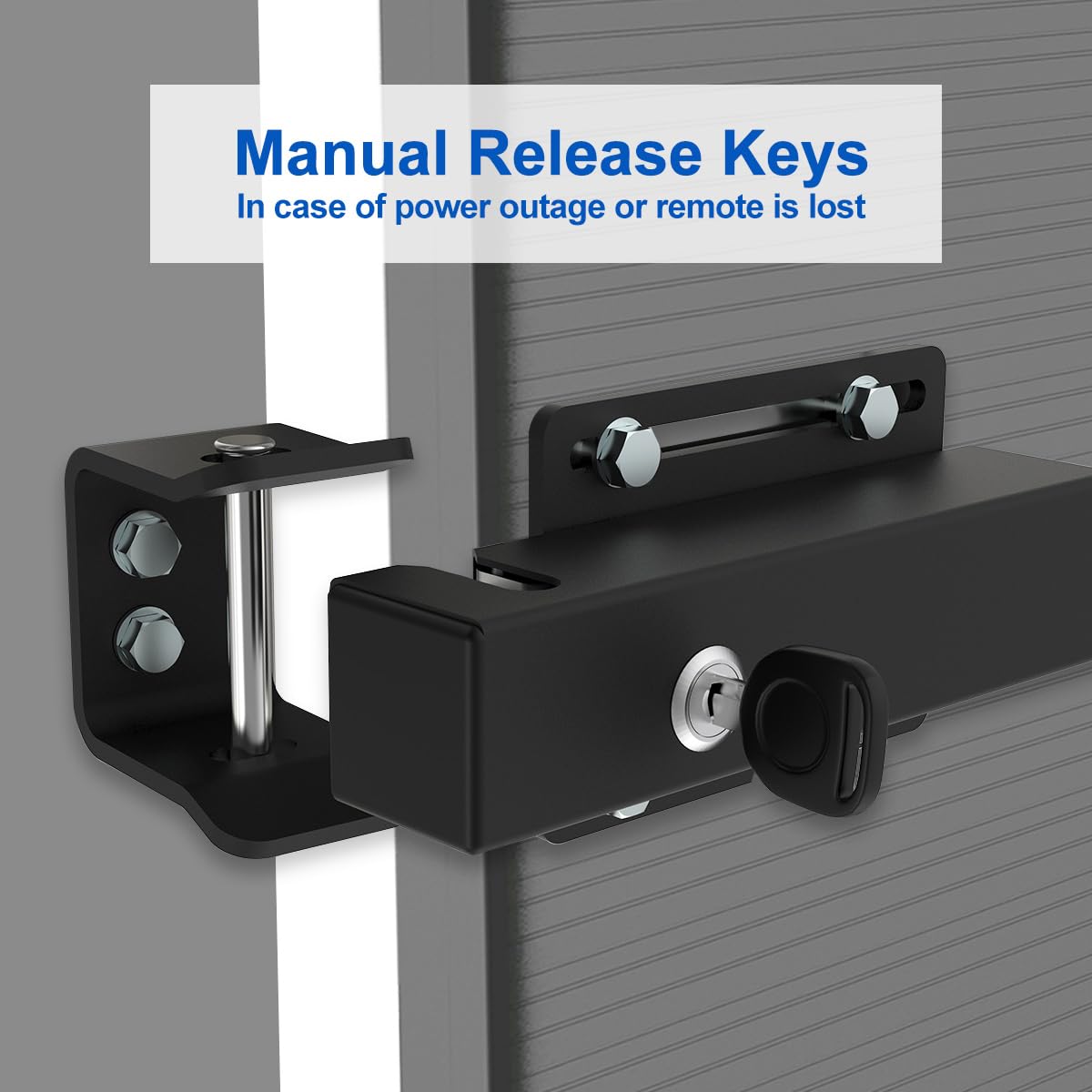Universal Automatic Electric Gate Lock for Swing Gate Opener Gate Operator System Device Safe Security Gate Lock 12/24V DC, Compatible with Mighty Mule, JUJIANG, Topens, CO-Z, X X-House - Model GS-01