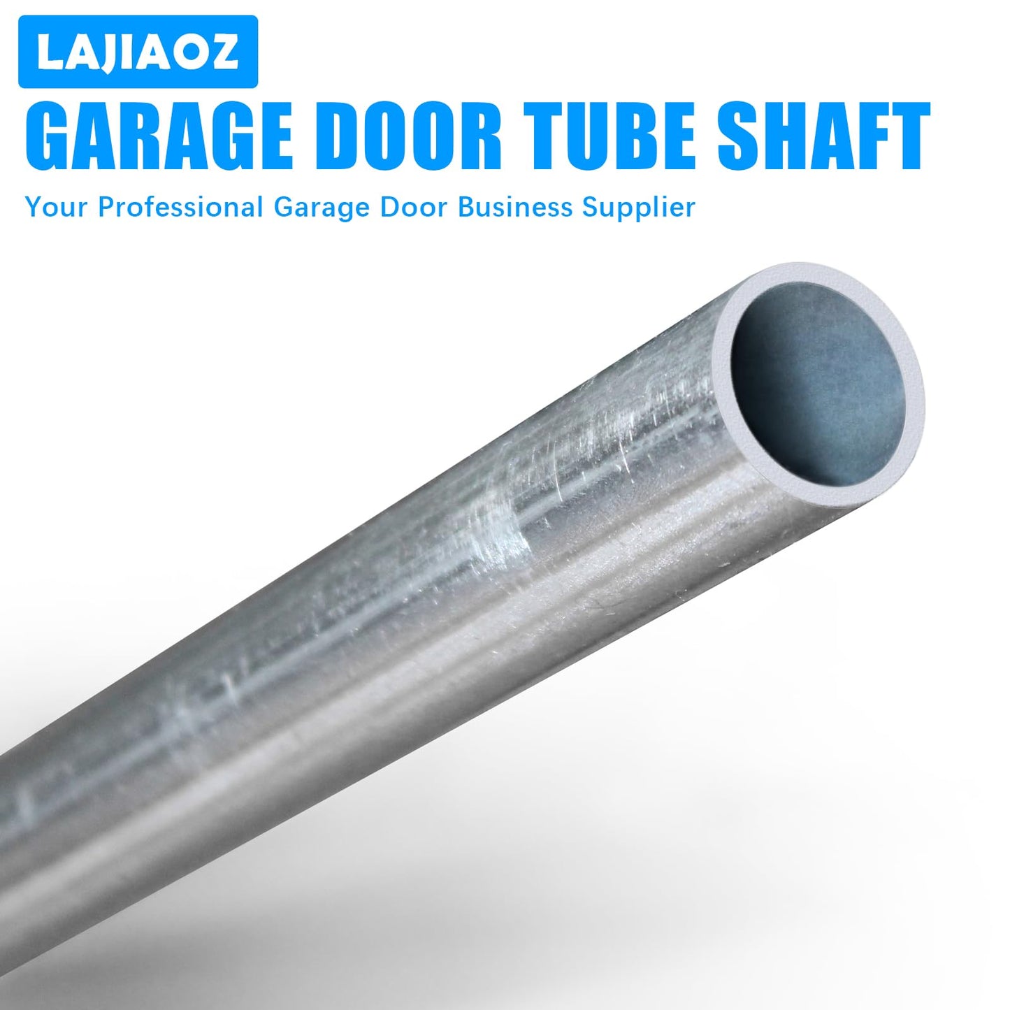 LAJIAOZ Heavy-Duty Garage Door Torsion Tube, Garage Door Tube Shaft 11 Gauge Hot Rolled Steel Shaft - Universal Fit for 8FT Residential & Commercial Doors, Easy Installation(1"*106"(8Ft10Inch))