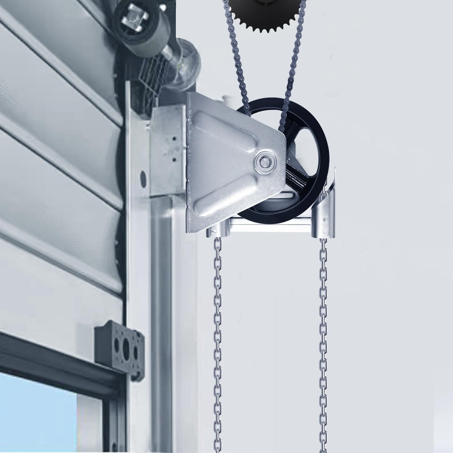 ‎NULTRUMA Garage Door Opener Chain Hoist 1 Inch Shaft Model 2000R 4:1 Reduction Wall Mount