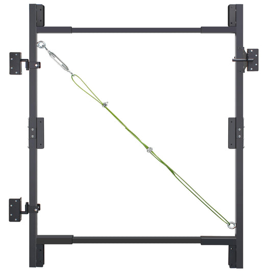 Steel Frame DIY Gate Building Kit,Fence Gate Kit Suit for 36-60" Wide Openings Up to 7 Feet High Fence,Fits 1" x 4" & 2"x4" Wood