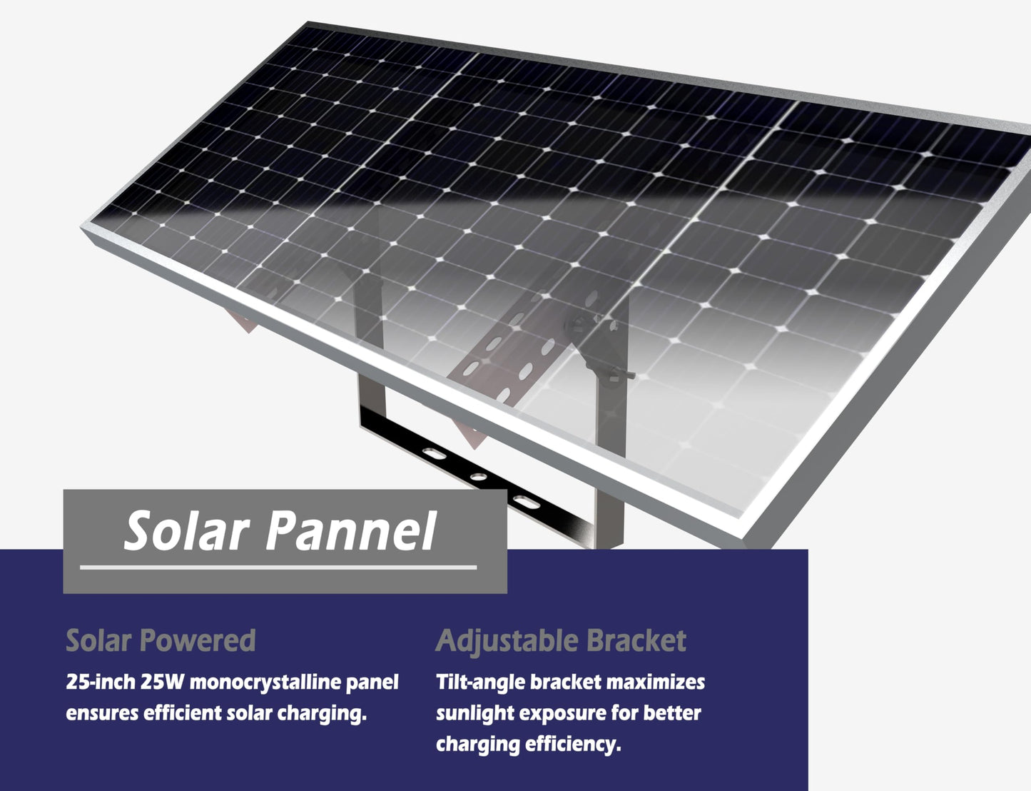 Blütezeit Solar Swing Gate Opener, 880lb Single-Arm Operator with Built-in 24V Lithium Battery & 25W Solar Panel, Integrated Control Box for Easy Install, Smart Auto Setting, 2 Remotes & Complete Kits