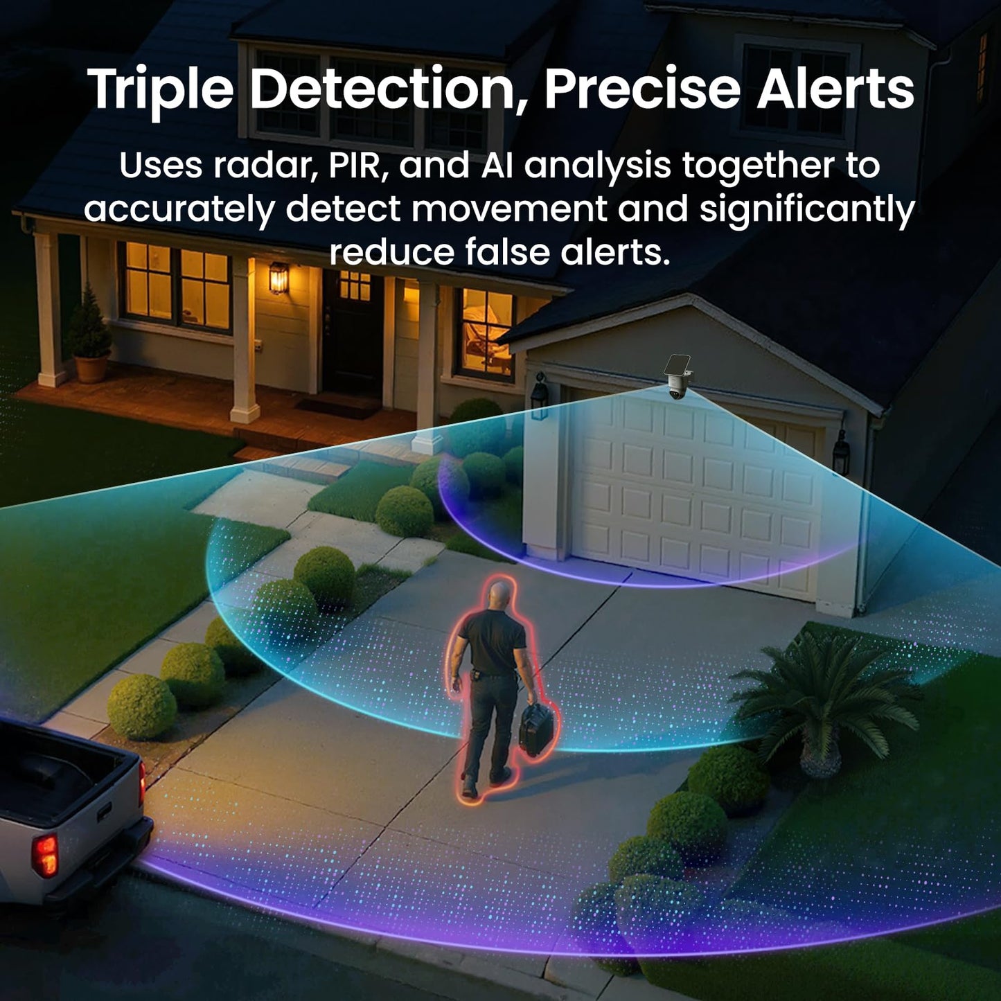 aosu T2 Ultra 4K Security Cameras Wireless Outdoor, 4 Cam Kit, Smart Home Security System with TrueColor Night Vision, AI Recognition & 360° Motion Tracking, Solar Power, Expandable 1TB Local Storage
