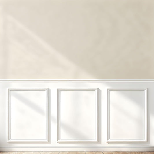 Peel and Stick Wainscoting Panels, 3 Set 20"x27" Wall Molding + 2pcs Chair Rail Trim, Pre-Cut Self Adhesive Premade Molding Panel for Bathroom Hallway Door Nursery Wall, Ready to Assemble