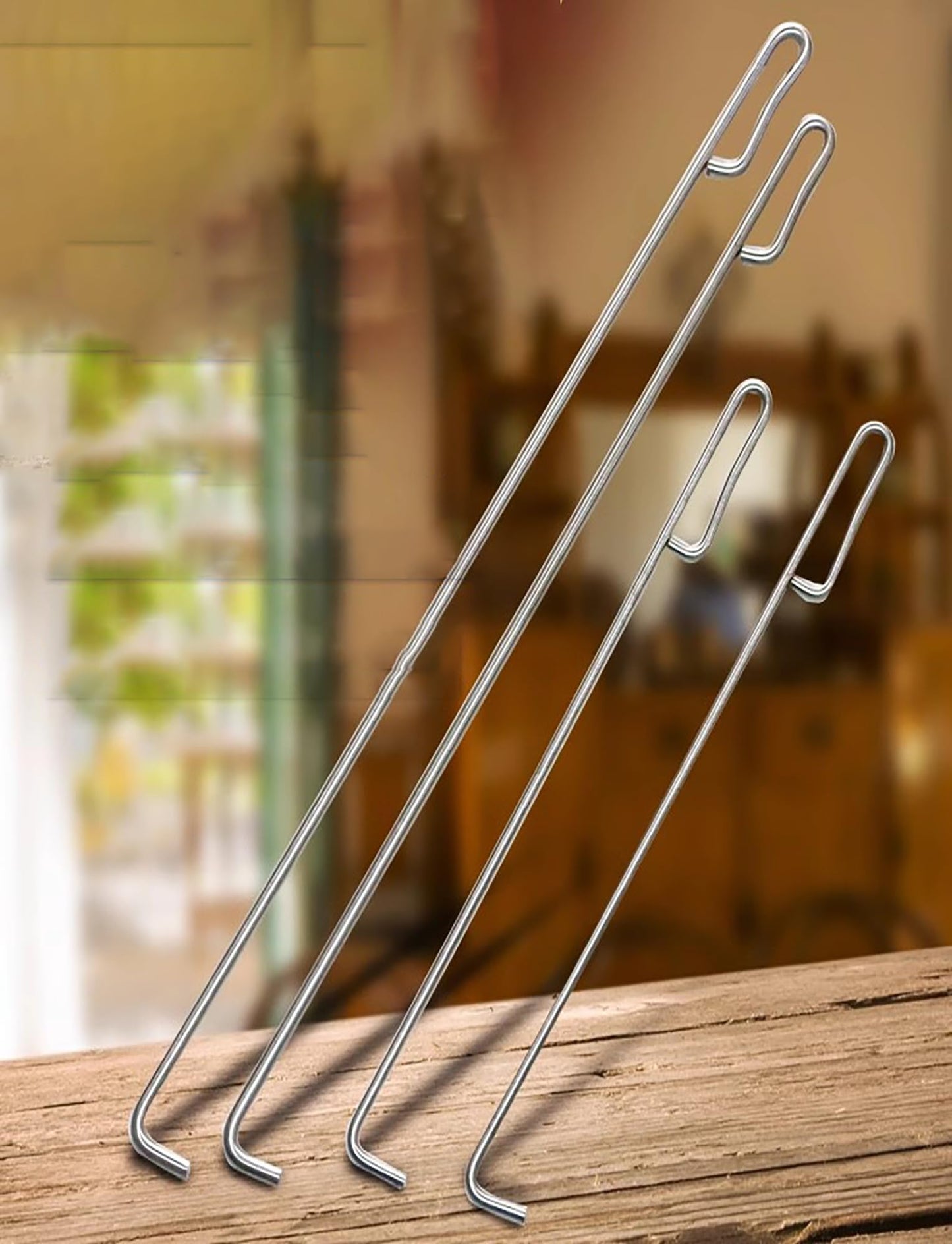 Stainless Steel Rolling Shutter Door Pull Hook - Round Head Manhole Cover Hook for 6/8/10mm Applications, Durable 30cm Length