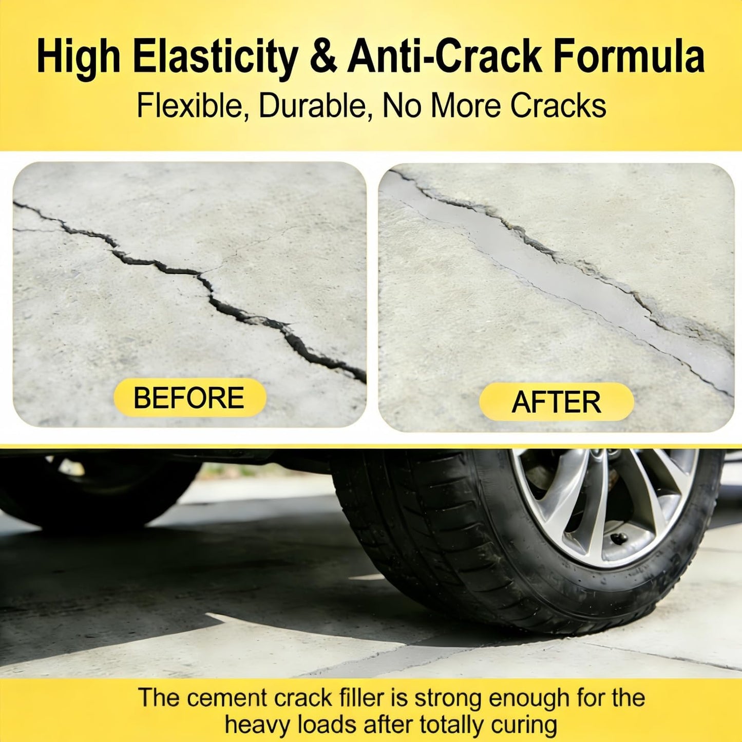 Concrete Cement Crack Filler Self-Leveling Sealant, Waterproof Fast-Drying Concrete Sealer Repair, Flexible Easy DIY Crack Seal Gule for Driveway, Sidewalk, Patio, Garage Floor, Asphal -2PC