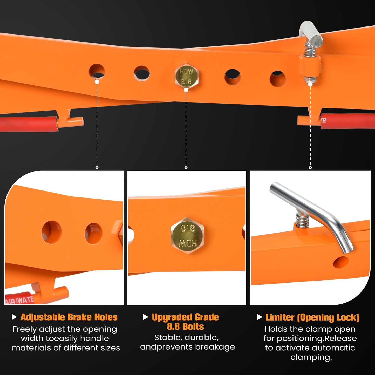 HEYVOZE 1100 Ibs Granite Slab Lifting Clamp, 13-28 Inch Stone Lifting Clamp, Heavy Duty Scissor Lifter Clamps for Vertical Transport of Marble, Slate, Brick, Timber and Rock