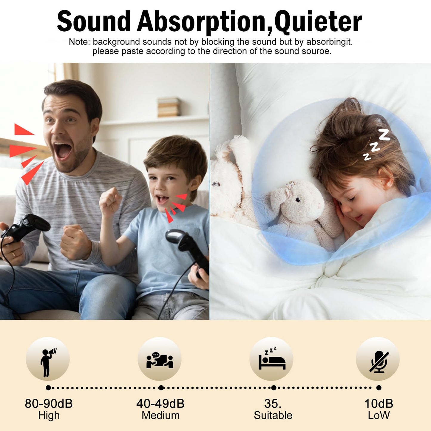 12Pack Acoustic Wall Panels Panels High Density Sound Dampening Panels 0.4" x 12" x 12" Square Acoustic Panels for Home Office Recoding Studio with self Adhesive Acoustic Panels.