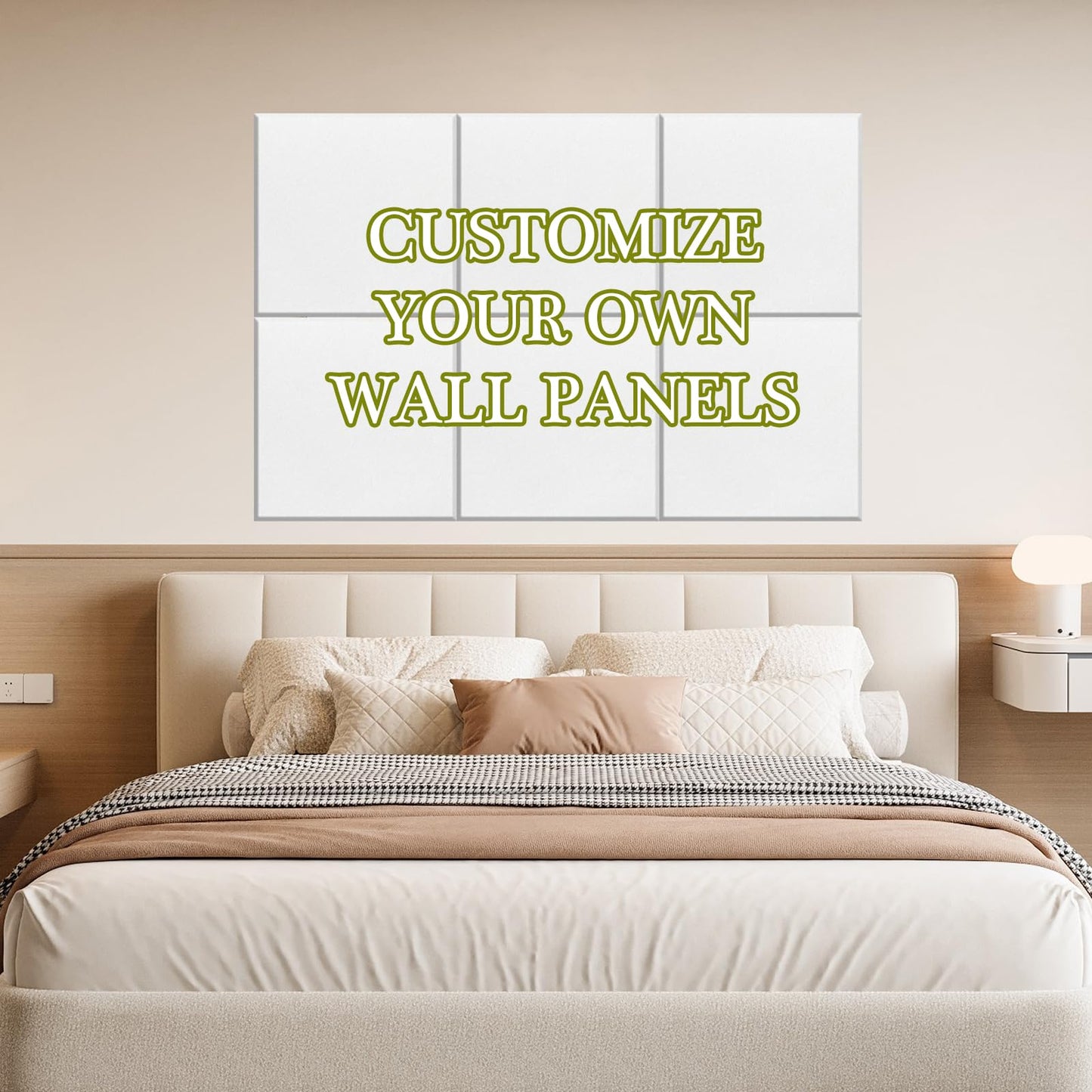 Personalized Soundproof Wall Panel, Custom Art Acoustic Panels Customized Acoustic Pannel Wall Art for Living Room Home & Office Decor 12 Inch X 12 Inch X 0.4 Inch (35.4INCH*23.6INCH 6PCS)