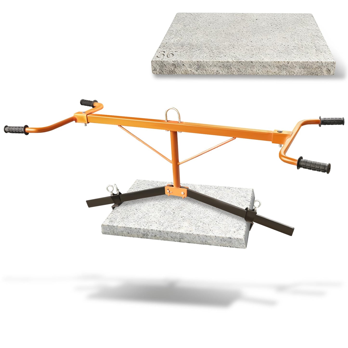 BZ SUN Heavy Duty Paver Slab Lifter, 9" to 47.2" Adjustable Span, 330 lbs Capacity paver lifter, Professional Paving Extractor Tool with 0.45" Thickened Solid Steel & Bolt-Fixed Safety Design