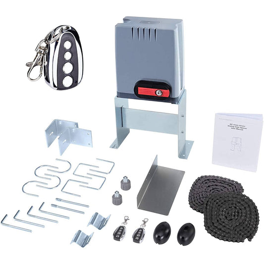 CO-Z 1800 lb Automatic Sliding Gate Opener with 3 Remote Controls, Electric Rolling Driveway Slide Gate Motor, Complete Gate Operator Hardware Security System Kit for Sliding Gate Up to 40 Feet