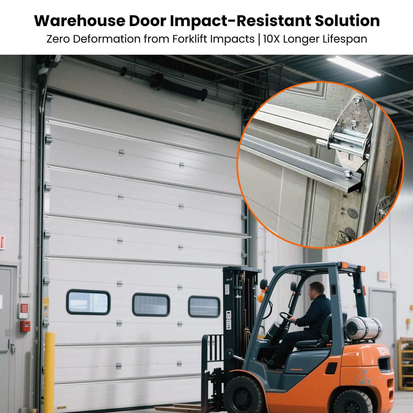 16FT Garage Door Reinforcement Strut Kit, Professional 18-Gauge Steel - 1.2M Long Segments for Maximum Rigidity, Hurricane & Snow Proof, Fits 16ft Double Garage Doors, 56x Self-Drilling Screws